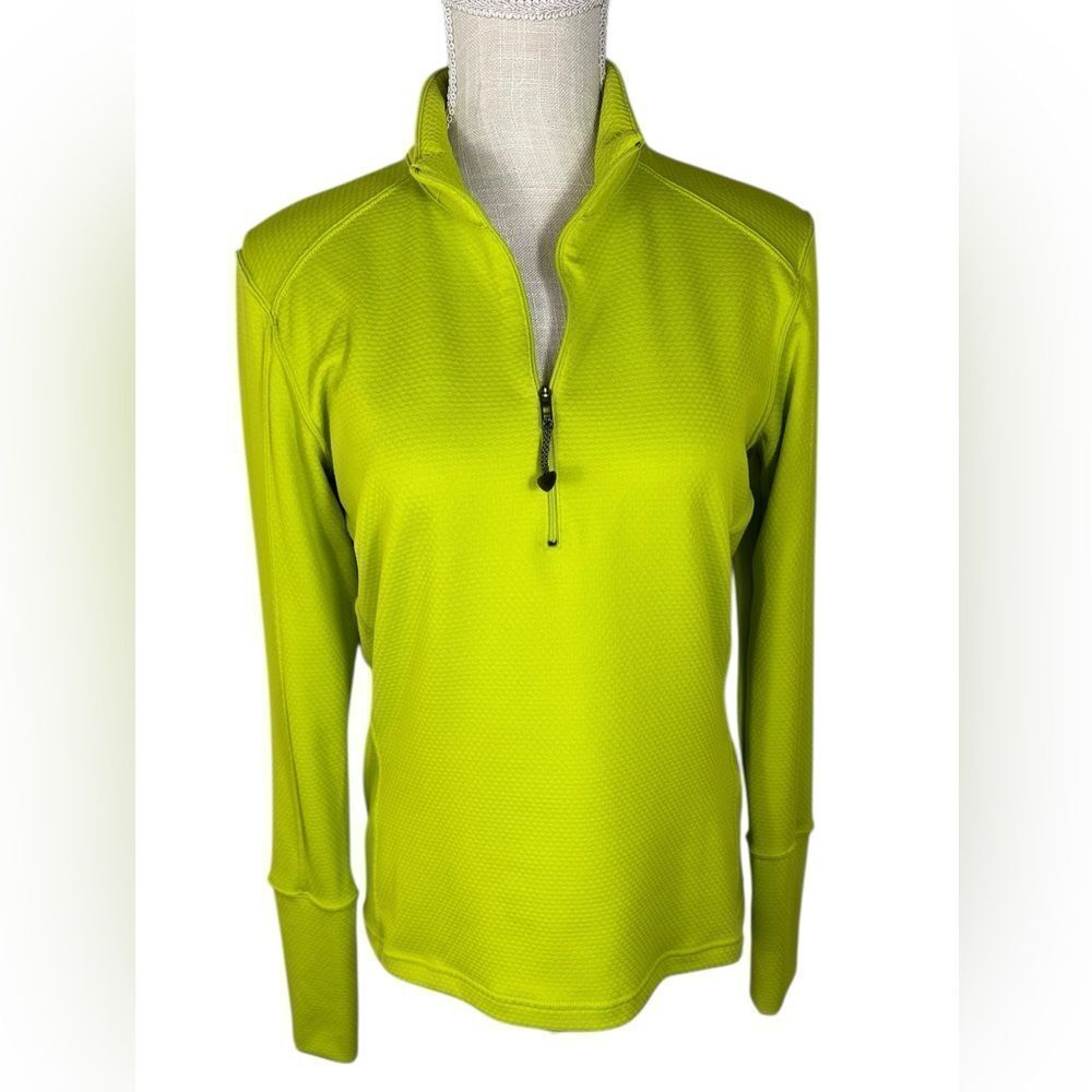 Nike Golf Women’s Bright Green 1/2 Zip Pullover Top - Picture 2 of 9